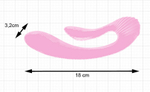 Розовый вибромассажер 18см с гибким клиторальным отростком Adrien Lastic G-Wave