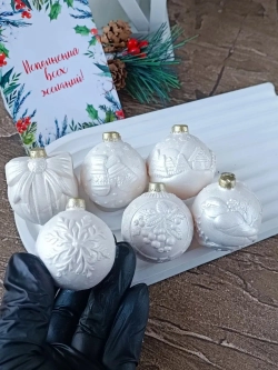 Молд силиконовый "Новогодние игрушки"