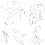 Душевая система AM.PM X-Joy FB85A1RH02 Черная