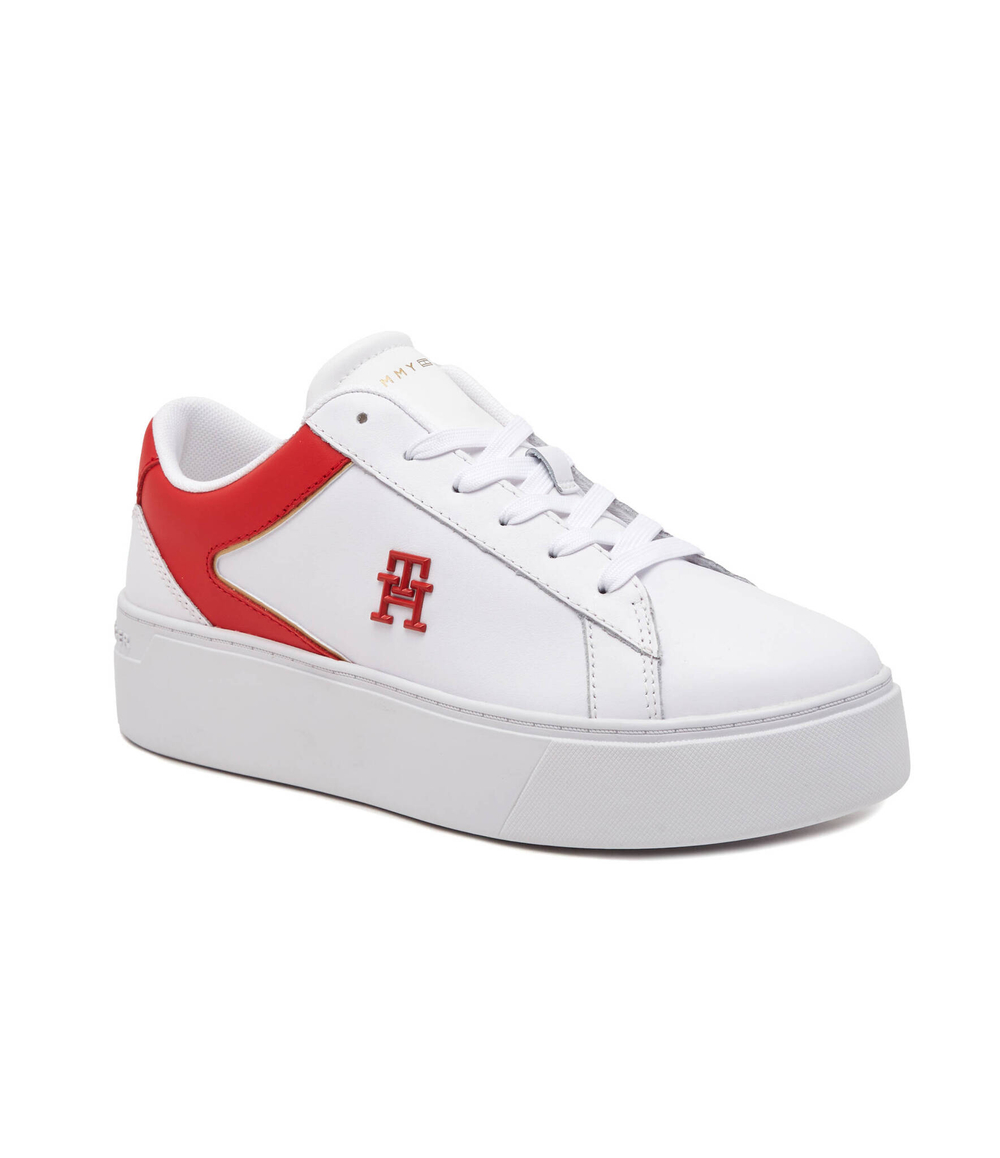 Кожаные кроссовки th platform court Tommy Hilfiger - белый(FW0FW07910)