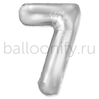 Шар ЦИФРА 7 SLIM Silver 40" 102 см