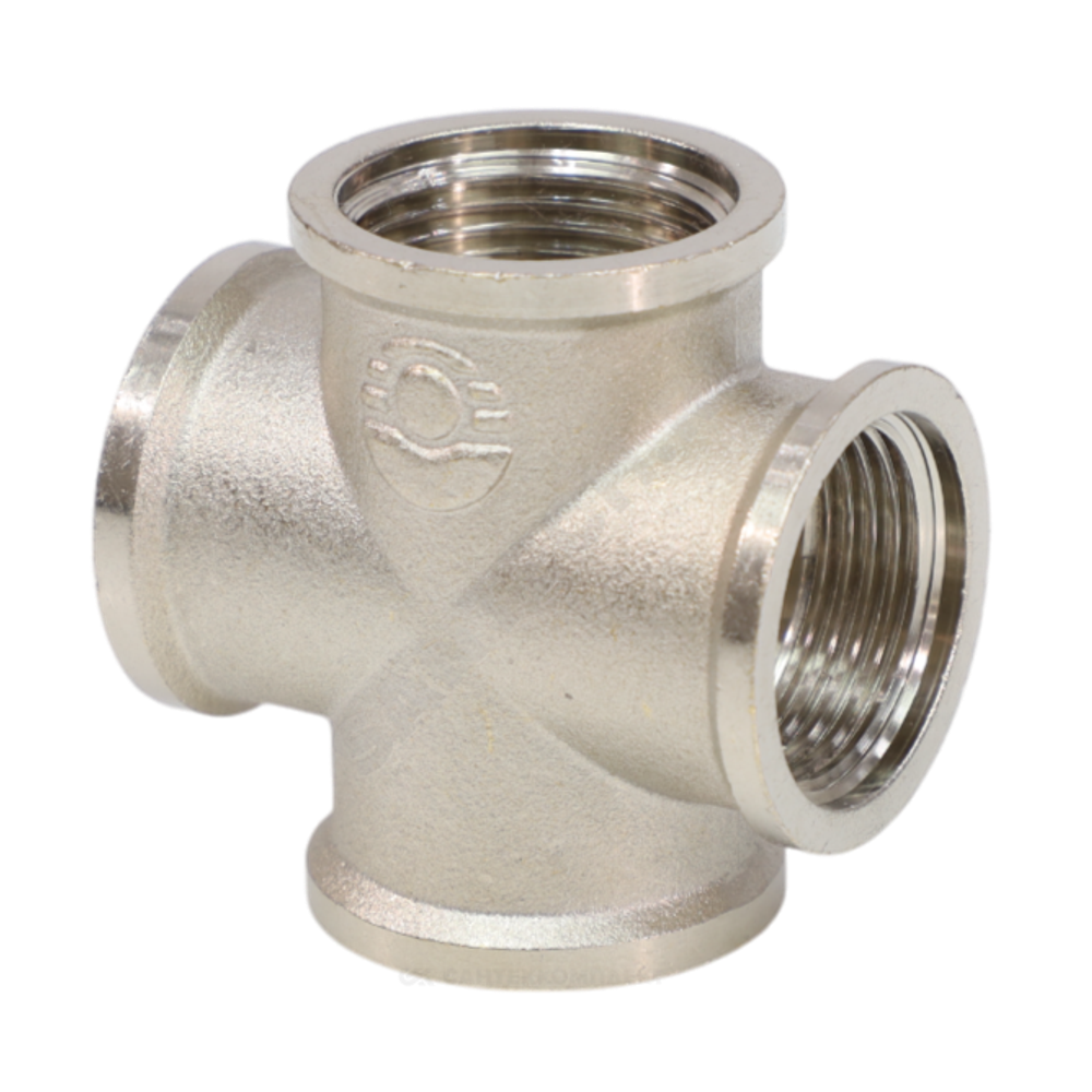 Крест латунь никель Ду 20 (3/4") ВР VALFEX VF.760.N.034