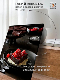 Картина "Малиновый брауни", на стену 30х40см 1шт.