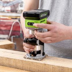 Фрезер кромочный Greenworks G24RO, 24V, б/щет,1х2Ач, ЗУ, 3502507CUA