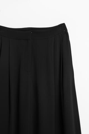 Massimo Dutti Широкие брюки со складками и объемным кроем, черный