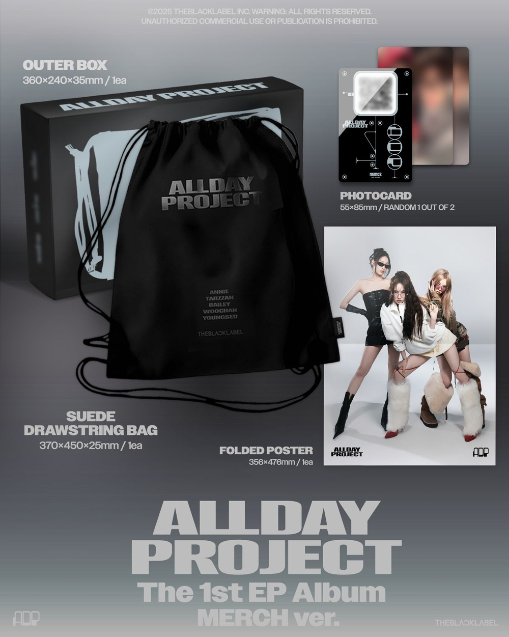Альбом ALLDAY PROJECT - ALLDAY PROJECT 1st EP Album MERCH 2 Version SET