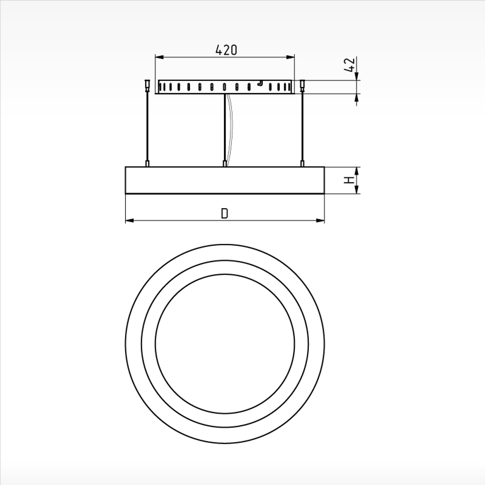 Светильник LED ДСО33-40-101 Horizon Ring 940 800х50х60 АСТЗ