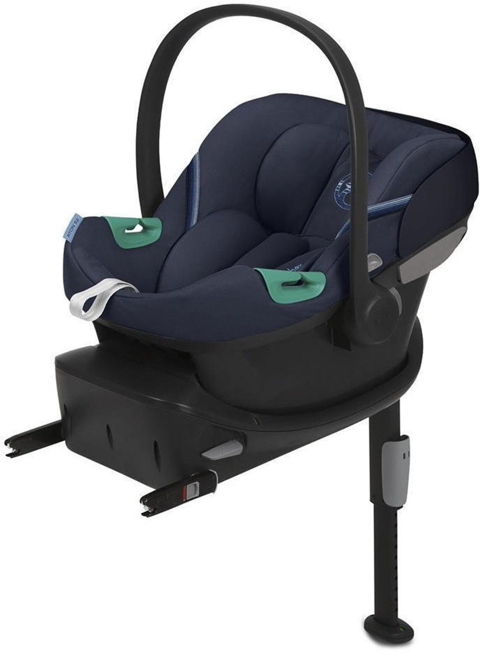 Коляска Cybex Priam IV Rosegold complete Aton S2 Ocean Blue Base One 4 в 1 Leaf Green