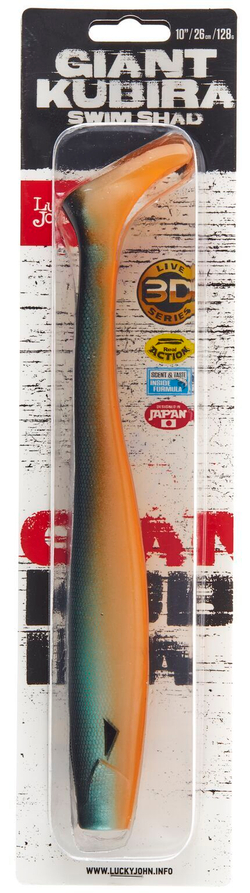 Виброхвост LJ 3D Series Kubira Swim Shad 10.3" (26 см), цвет PG40, 1 шт.