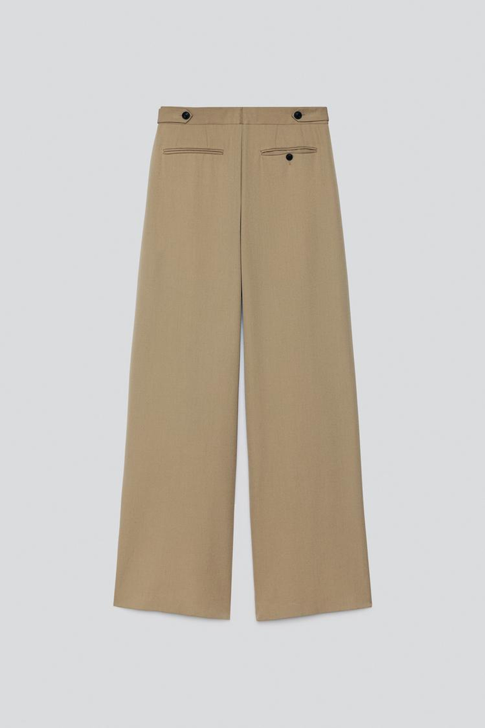 ZARA X BAISI GUADAGNINO КОСТЮМНЫЕ БРЮКИ СВОБОДНОГО КРОЯ, ХАКИ
