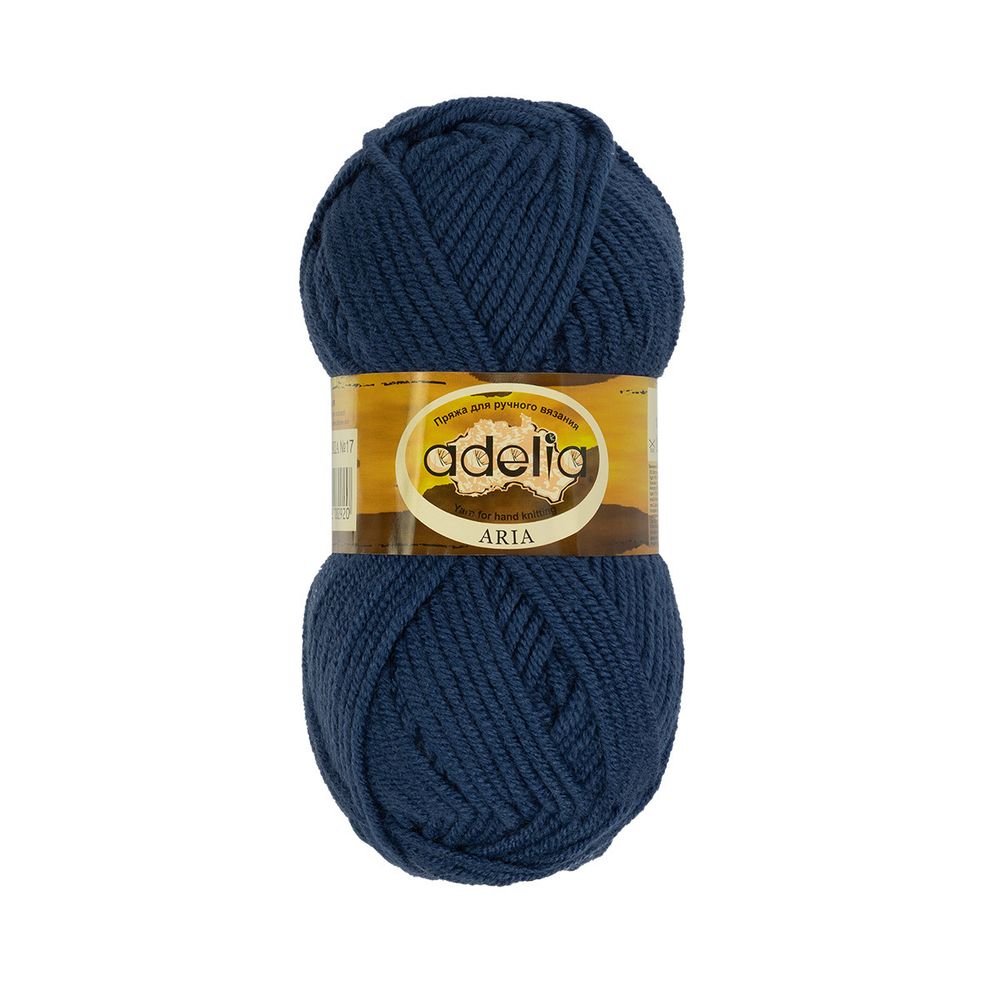 Пряжа Adelia Aria / уп.5 мот. по 100г, 100м, 17 синий Пряжа Adelia Aria / уп.5 мот. по 100г, 100м, 17 синий