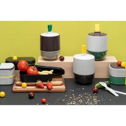Ланч-бокс с приборами Food Time, 1 л, черный