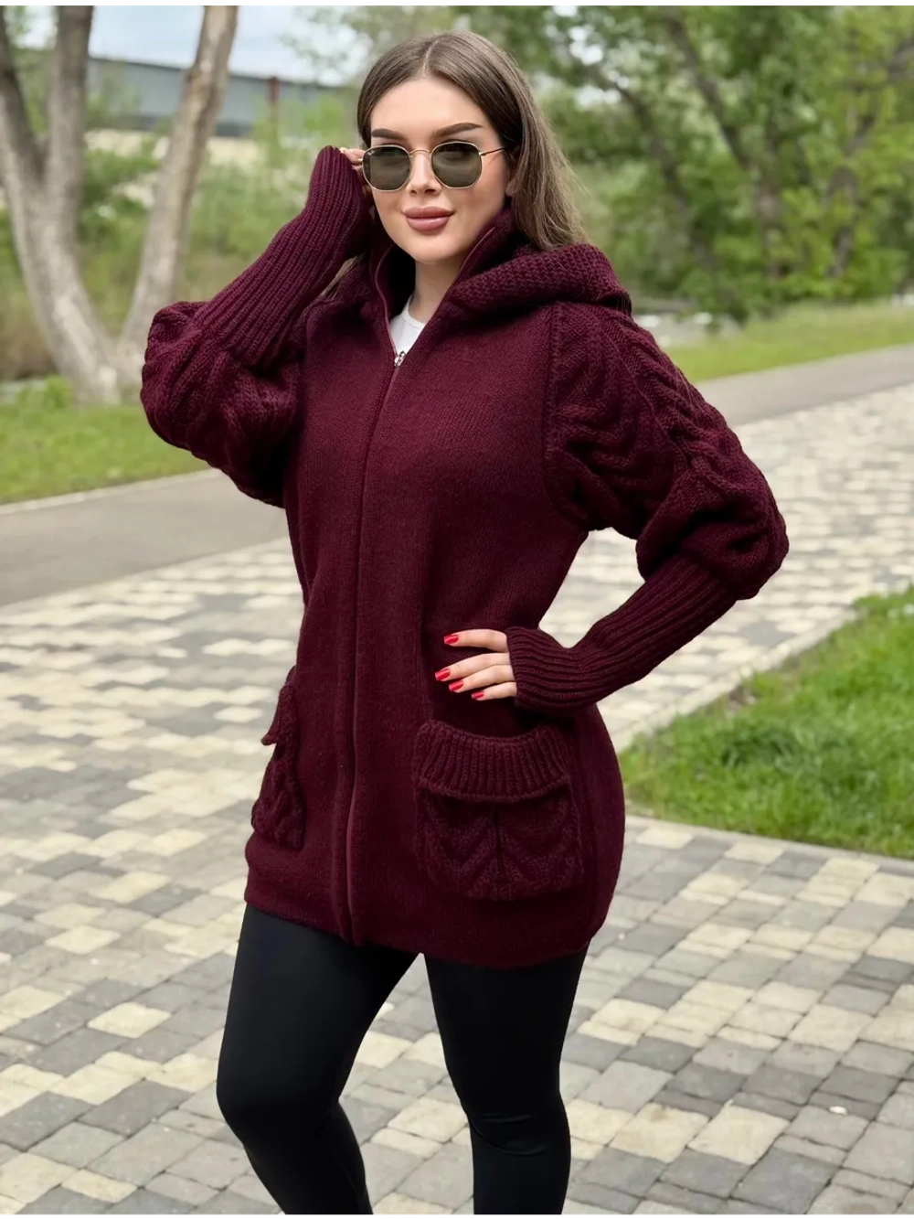 Кардиган куртка анорак вязаный