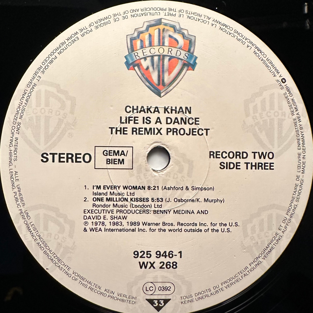 Chaka Khan ‎– Life Is A Dance - The Remix Project 2LP (Германия 1989г.)