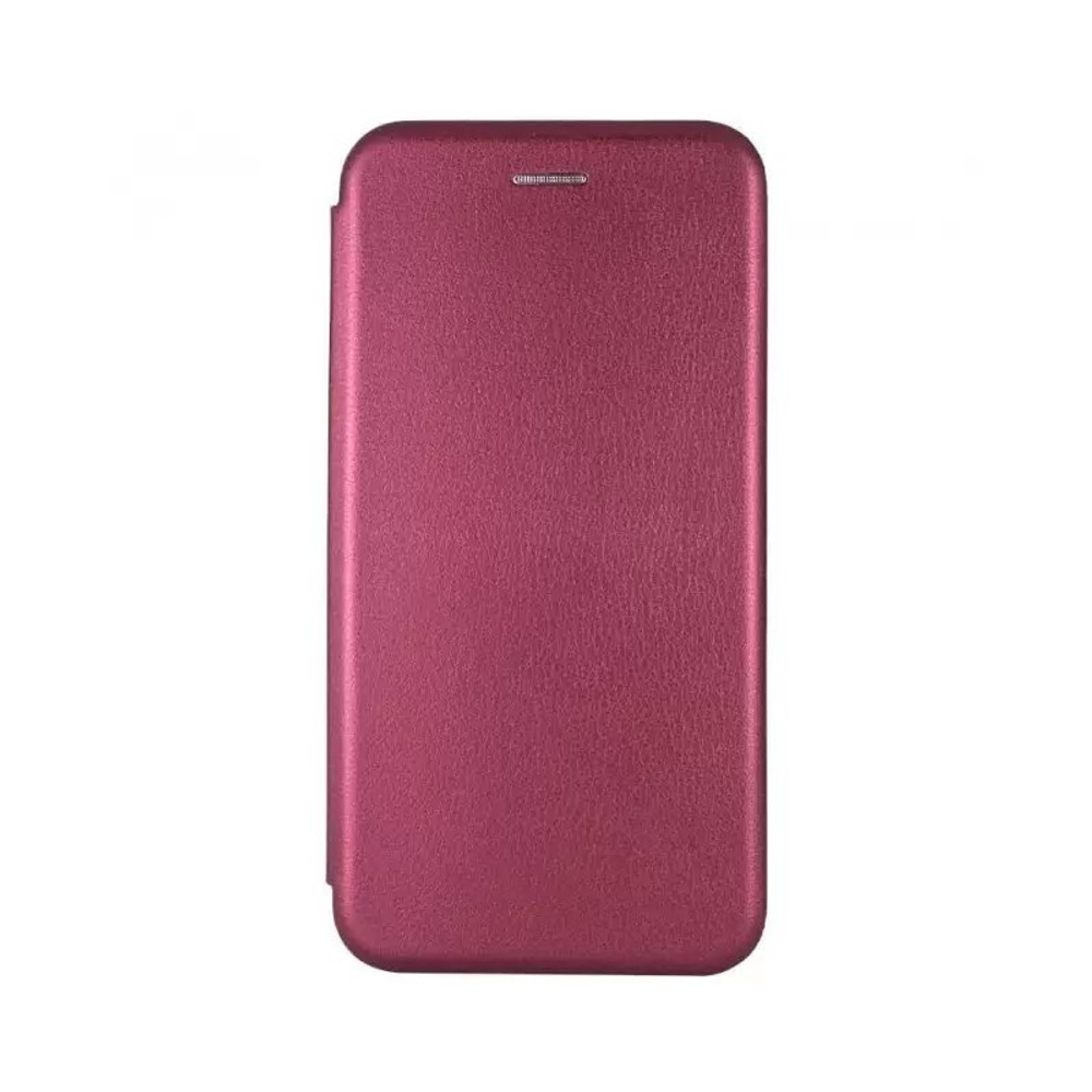 Чехол-книжка Xiaomi redmi Note 10 Pro Fashion Case кожаная боковая малиновая