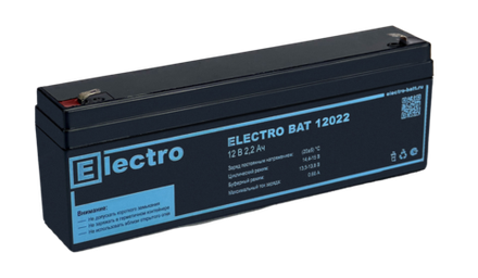 Аккумулятор ELECTRO BAT 12022 ( 2,2Ач / 12В ) AGM