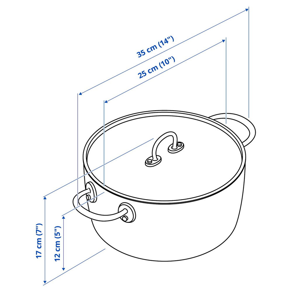 IKEA FINMAT  (ИКЕА ФИНМАТ)  -  Кастрюля с крышкой - медь/нержавеющая сталь 5 л