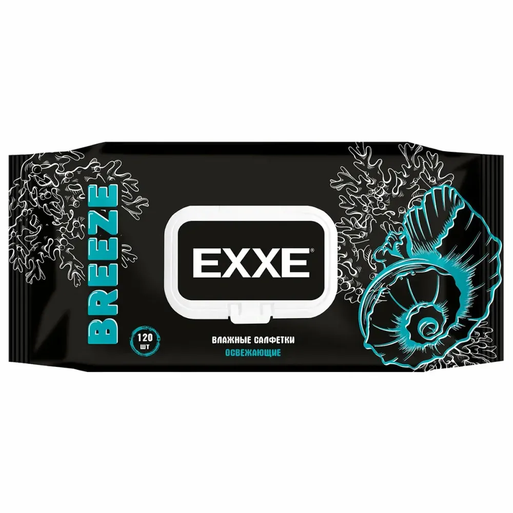 Влажные салфетки EXXE MEN Mix Breeze&Silver 120 шт