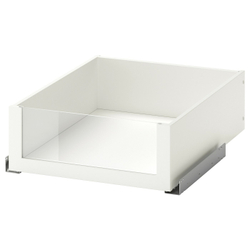 IKEA KOMPLEMENT  (ИКЕА КОМПЛЕМЕНТ)  -  Ящик со стеклянным фасадом - белый 50х58 см