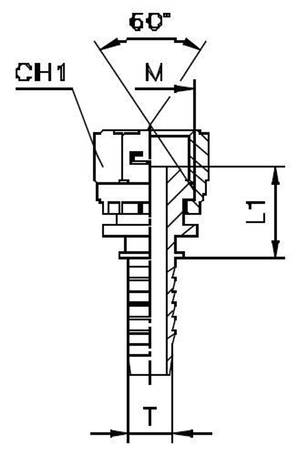 Фитинг DN 12 DKM (Г) 22x1.5
