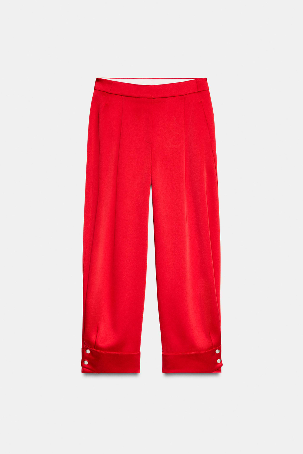 Атласные брюки с пуговицами снизу — ZARA