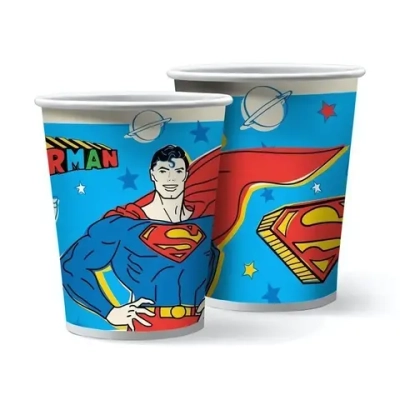 Набор бумажных стаканов 250мл 6шт «Superman»