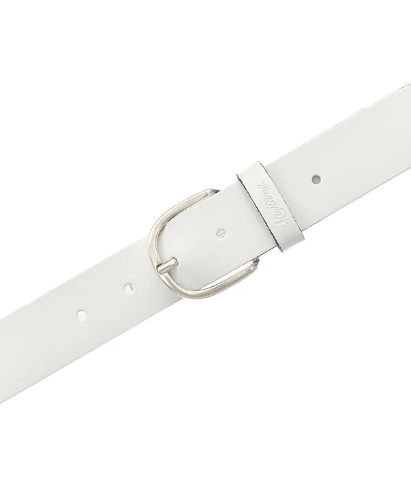 Ремень взрослый MUSTANG Leather belt in 35 mm with buckle in polished silver(Leather in a light pull-up