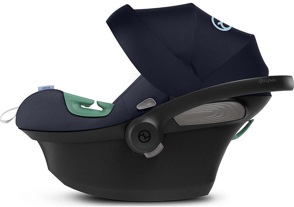 Коляска Cybex Balios S Lux BLK complete Aton S2 Ocean Blue 3 в 1 Moon Black с дождевиками