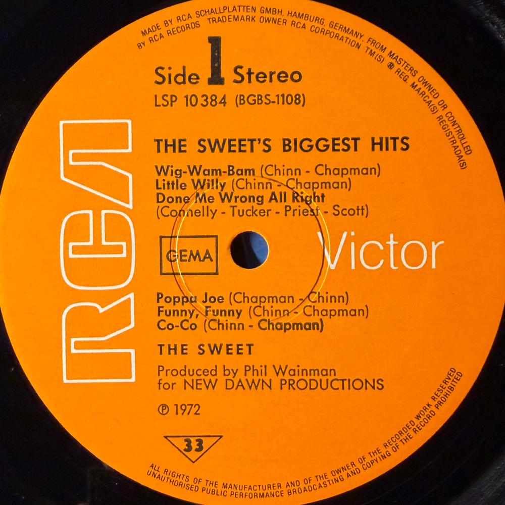The Sweet - The Sweet's Biggest Hits (Германия 1972г.)