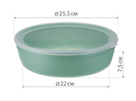 Миска круглая с прозрачной крышкой 2,8л М1303