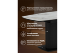 Керамический стол Woodville Фестер 160(205)х90 gilt white, черный