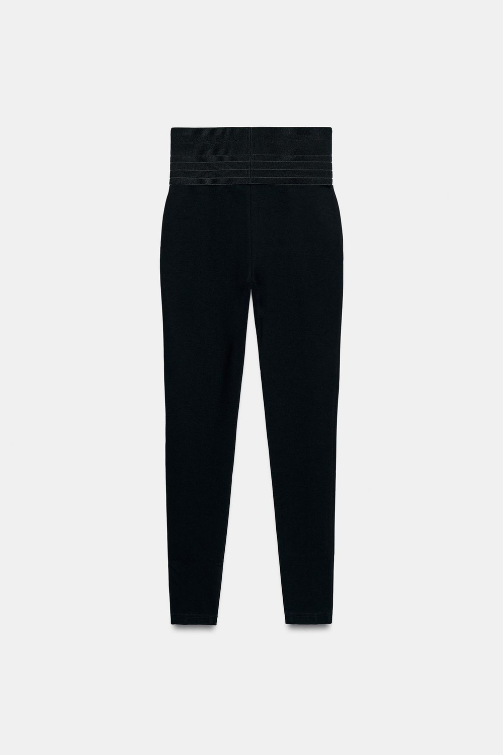 ZARA ЛЕГИНСЫ С ШИРОКИМ ПОЯСОМ, ЧЕРНЫЙ