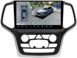 Магнитола для Jeep Grand Cherokee WK2 2013-2022 (взамен ШГУ 8.4", рамка большая) - FarCar BX9-360-9564F4 монитор 9.5" 2K QLED на Android 13, Быстрая, CarPlay, 4G SIM-слот, 4 камеры в комплекте