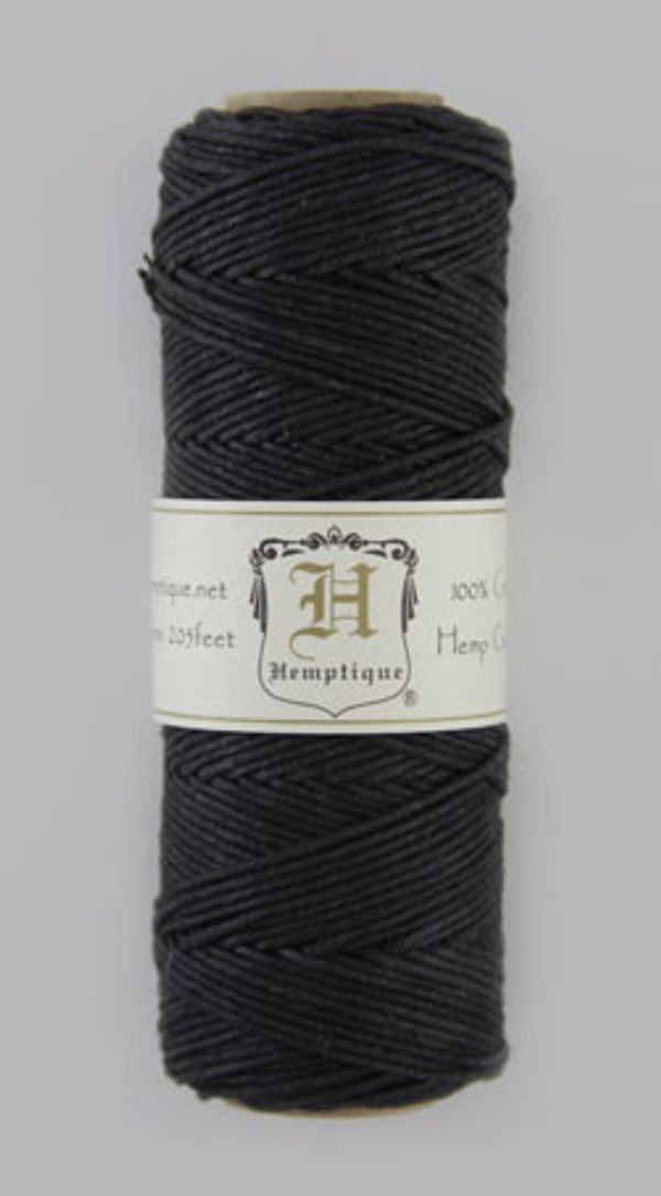 Шнур пеньковый ⌀1.0 мм / 62.5 метра, на катушке, 50 г, Hemptique HS20CO-BLK50R