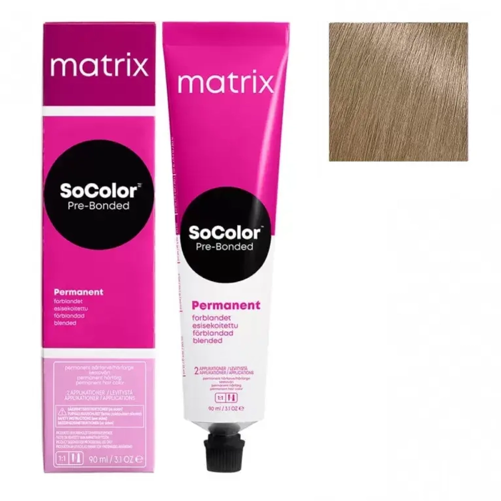 Matrix SoColor Pre-Bonded 10MM Яркий блонд глубокий мокка Крем-краска для волос, 90мл