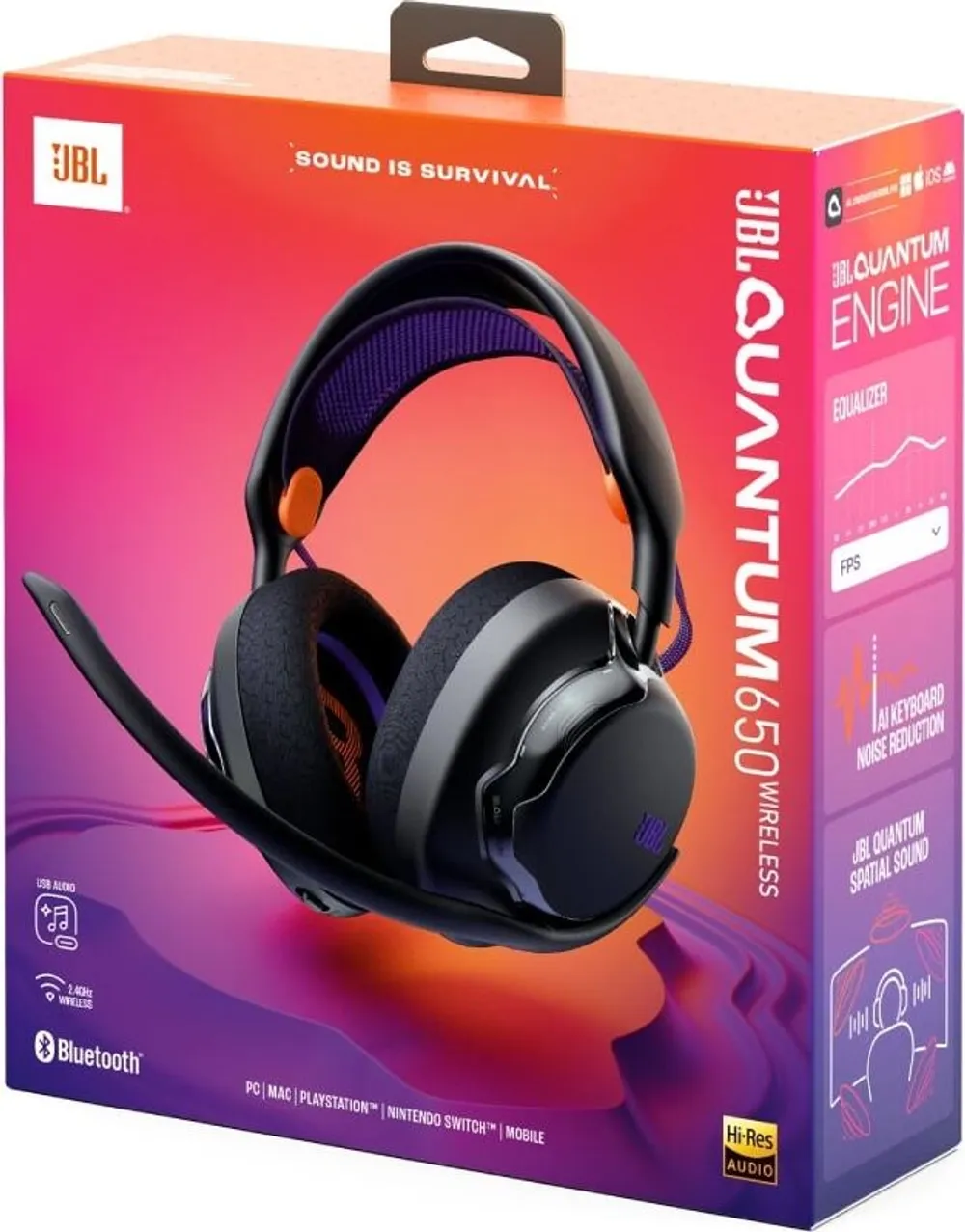 Беспроводные игровые наушники JBL Quantum 650 Black - 10