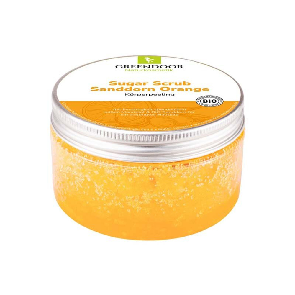 Скраб для тела Sugar Scrub с экстрактом облепихи и апельсина Greendoor Naturkosmetik, 230 гр