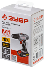 ЗУБР М1, 18 В, 1.5 А·ч, аккумуляторная батарея (АКБ-18-Ли 15М1)