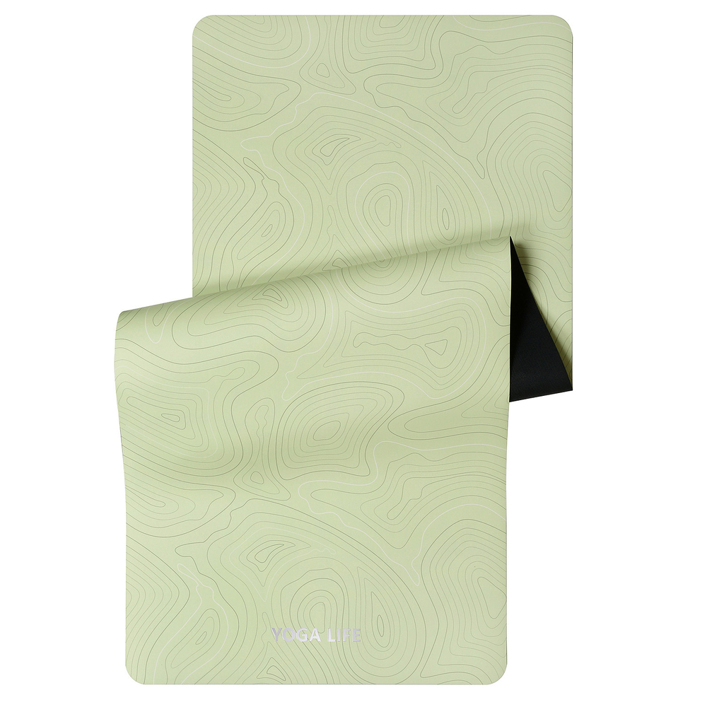 Каучуковый коврик для йоги Yoga Life Green 185*68*0,5 см нескользящий