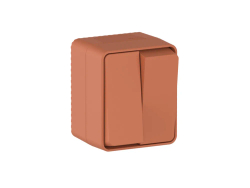 ATLASDESIGN PROFI IP54 О/У 2-клавишный ВЫКЛЮЧАТЕЛЬ, сх.5, 10АХ, ТЕРРАКОТОВЫЙ