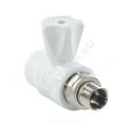 Кран шаровой PP-R белый Дн 25х3/4" НР прямой для радиатора VALFEX 10149025