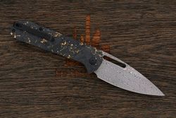 Нож складной Artisan 1843GD-GCF Arion, клинок 92мм, дамаск нержавеющий, рукоять карбон