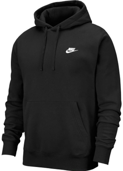 Мужская теннисная кофта Nike Sportswear Club Hoodie PO BB - black/black/white