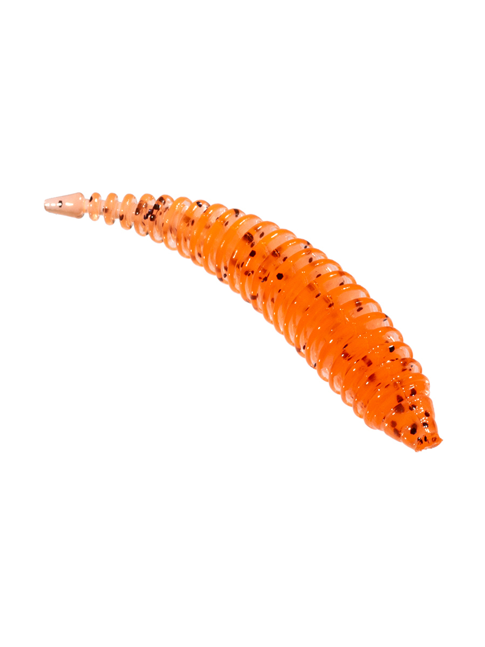 Приманка ZUB-MAGGOT SLIM 50мм(2")-10шт, (цвет 250) морковный с блестками