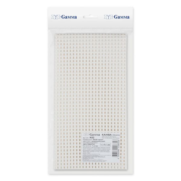 Канва страмин 50х50±2 см, кремовый, Gamma K02