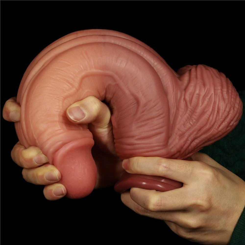 Член гиганта "10 Silicone Nature Cock" (коричневый)