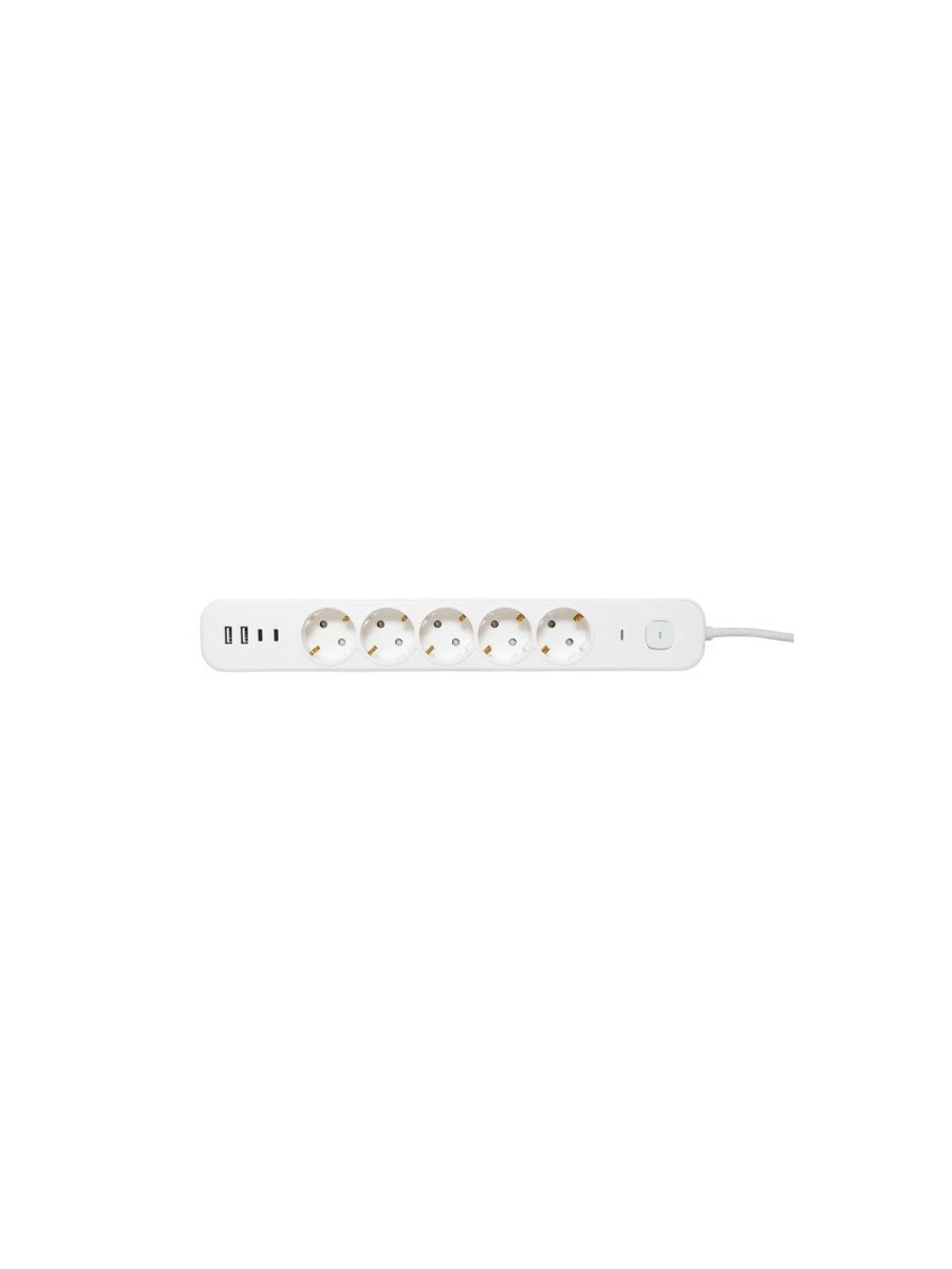Удлинитель 5х5м IP20 2USB 2.4А+2type-C LUX 1.5кв.мм EKF UBA-LUX-505-TC