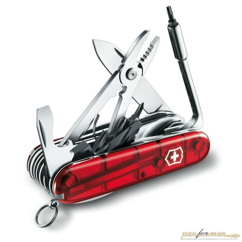 Нож перочинный Victorinox CyberTool 41 1.7775.T 91мм 41 функция полупрозрачный красный