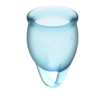 Набор голубых менструальных чаш Feel confident Menstrual Cup (Цвет: голубой)