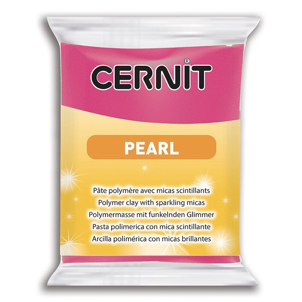 Полимерная глина запекаемая Cernit Pearl 56 гр, 460 маджента